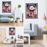 MXJSUA Dream Catcher 5D Diamond Painting Kits for Adults, Diamond Art Kits for Beginner, DIY Full Round Drill Diamond Dots Gem Art Kits for Home Wall Decor 12x16 Inch MXJSUA