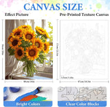 ZRIZQ Paint by Numbers for Adults Beginners,Sunflower Adult Paint by Number Kits on Canvas,Paint by Numbers for Home Wall Art Decor 16x20 Inch（Without Frame） ZRIZQ