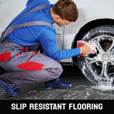 TUFFIOM 7.5 x 17 FT Garage Floor Mat, Thickened Diamond Plate PVC Garage Mats Flooring Roll for Under Car, Garage Car Parking Mats for Compact SUVS, Sports Car TUFFIOM