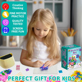 AGENTLAN Art & Craft Activity, Poke Fun Flower Bouquet Craft Kit, Fun & Easy Art Kits for Kids, DIY Garden Kids Activities, Gifts for Girls and Boys 3 4 5 6 7 8 9 AGENTLAN