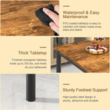 VECELO Kitchen Table and Chairs for 4, Dining Room Set with Chairs/Stools, Heavy-Duty Metal Frame with Wooden Tabletop for Small Spaces, Easy Assembly, Antique Brown VECELO