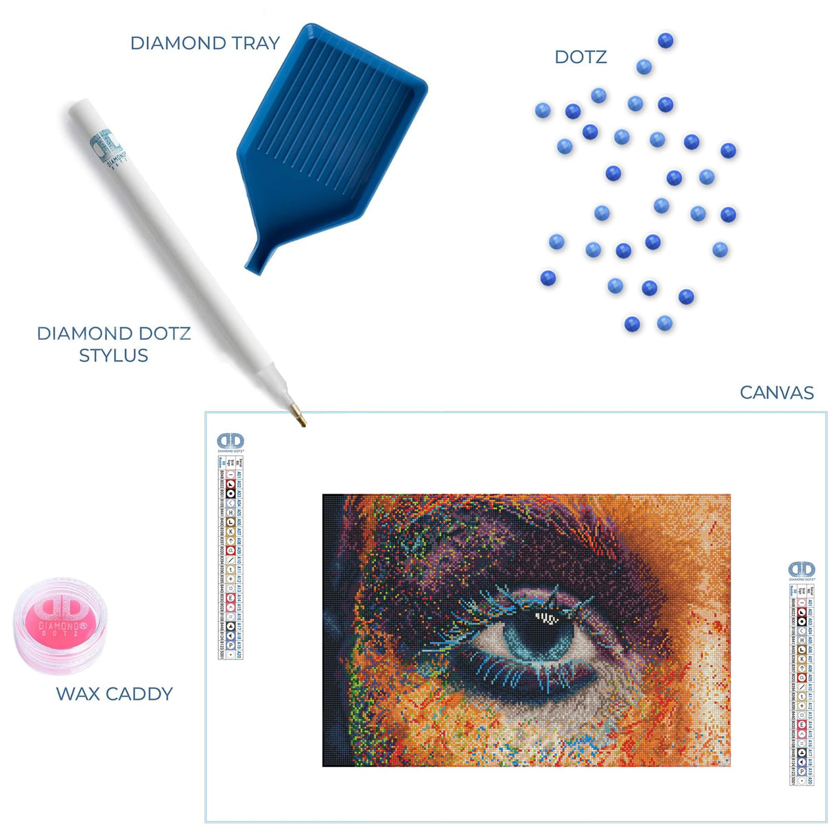 DIAMOND DOTZ Love 2 See Rainbows Eye Diamond Painting Kits for Adults - Diamond Art Kits a Relaxing Creative Craft Kit with Dotz Gems 15.8"x23.6" DIAMOND DOTZ