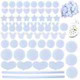 Sublimation Shoes Charm Blanks, 60 Sets Shiny White Glitter Heat Transfer Supplies, Shoe Decorations for DIY Custom Clog Pins Kit, Gifts for Women, Girls, Boys, Men, Toddlers AOUXSEEM