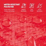 Extra Large 9ft Christmas Tree Storage Bag - Polyethylene with Reinforced Triple Handles & Dual Zipper, Built-in Card Slot - Perfect for Holiday Christmas Tree Bag Red Verahaus