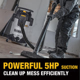 DEWALT 10 Gallon STEALTHSONIC Shop Vacuum Wet and Dry, Ultra Quiet Heavy Duty Shop Vacuum with Attachments, Powerful Outdoor Shop Vac for Car, Garage, Workshop, Jobsite, Patio, DXV10S-QT, 5 Peak HP DEWALT