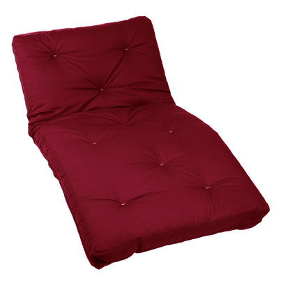 Mozaic Full Size 10-inch Cotton Twill Futon Mattress, Burgundy