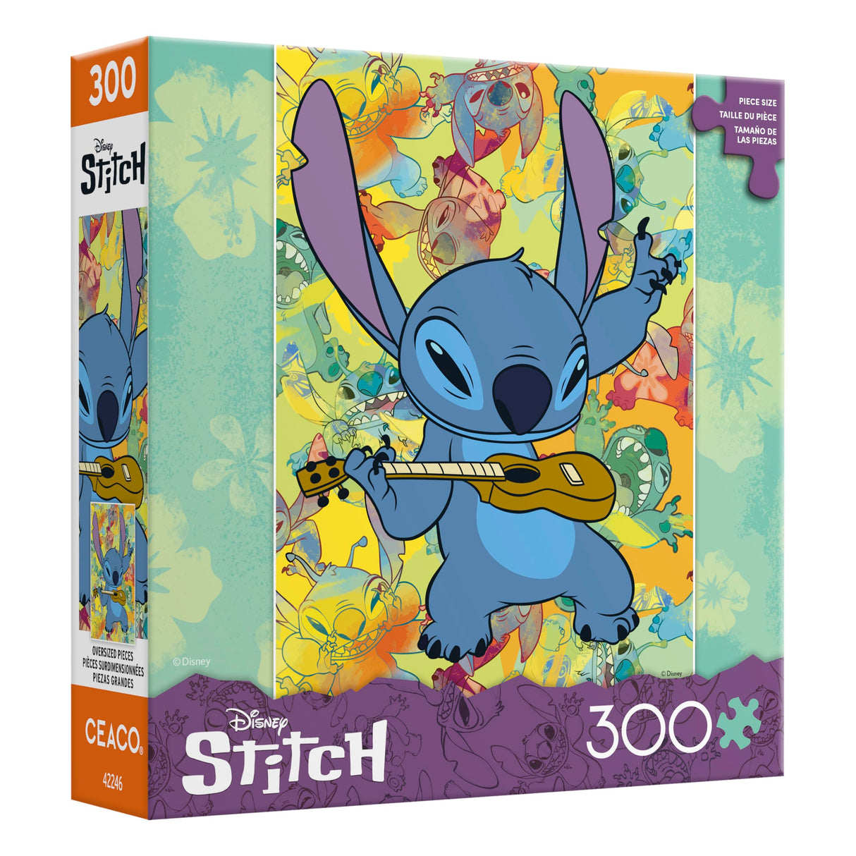 Ceaco - Disney - Stitch - Galaxy Grunge - 300 Oversized Piece Jigsaw Puzzle Ceaco