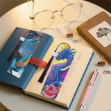 Dragon Diamond Art Bookmarks - 8 Pcs Legend Animal Dragon Diamond Painting Bookmarks with Tassels, DIY Gem Art Crafts for Adults Sitsink