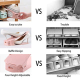 RISETEX 12 Pack Shoe Slots Organizer, Adjustable Double Layer Shoe Stack Sandals Rack, 50% Space-Saving Storage Shoe Stacker Holder for Closet Organization RISETEX