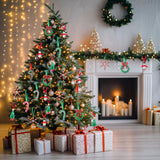 NLUS Christmas Crafts for Kids Adults, 45 Pcs Christmas Beaded Ornament Kits Holiday Crafts - Including Snowman/Christmas Tree/Wreath/Candy Cane/Snowflake (Assembly Required) NLUS