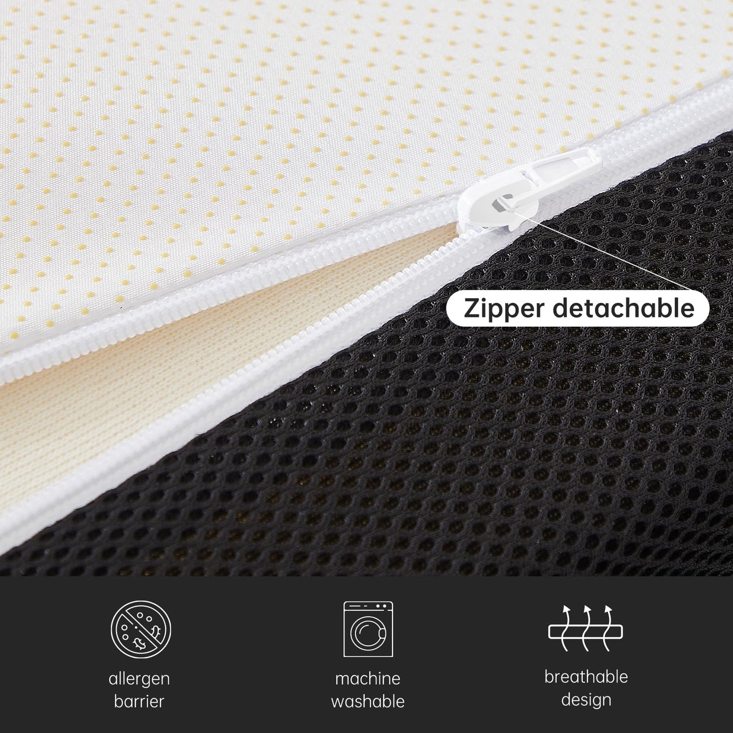 VFD 6 Inch Twin Memory Foam Mattress - Medium Firm Feel - Gel Infusion - Memory Foam Infused with Removable Cover- No Fiberglass - Breathable - CertiPur Certified