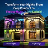 Permanent Outdoor Lights, 150FT RGB Outdoor Lights for House Decor, Smart Eaves Lighting, Extendable LED Strip with IP67 Waterproof, Music Sync, APP/Voice/Remote Control, Alexa/Google Compatible Fitop