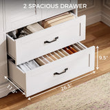 IRONCK Armoire Wardrobe Closet, 70.87" H Wooden Bedroom Armoire with 2 Louvered Doors, 2 Drawers and Shelves, Large Freestanding Clothing Storage Cabinet, White IRONCK