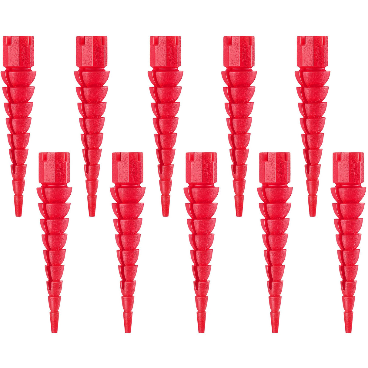 Gulfmew Wood Anchor, Stripped Screw Hole Repair Kit for Wood, Door, Fixing Stripped Screw Holes, Fits Wood Screws Sizes #2 to #16, Screw Holes from Stripped to Gripped, Red (10) Gulfmew