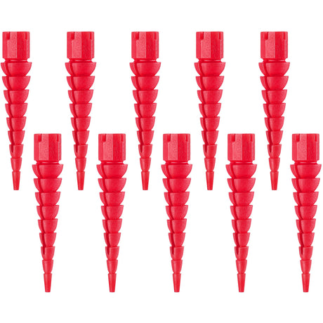 Gulfmew Wood Anchor, Stripped Screw Hole Repair Kit for Wood, Door, Fixing Stripped Screw Holes, Fits Wood Screws Sizes #2 to #16, Screw Holes from Stripped to Gripped, Red (10) Gulfmew