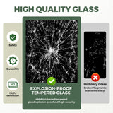 HAMBING Glass Display Cabinet with LED Lights and Lock, 4-Shelf Tempered Glass Curio Cabinet with 2 Doors, Collectible Display Showcase for Living Room, Bedroom – White HAMBING