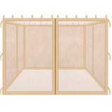Coverify Replacement Gazebo Mosquito Netting 10x10FT, Universal Outdoor Pergola 4-Panel Patio Screen Walls with Zipper (Mosquito Netting ONLY, Brown) Coverify