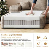 AUGOP 108" Sectional Couches for Living Room Modern Modular Sofa with L-Shape Couchs Upholstered Boneless Couch Deep Seat Sectional Couch with Chaise (Camel, Left Facing Chaise+2Seaters) AUGOP