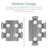 Best Choice Products 5-Piece Metal and Wood Indoor Modern Rectangular Dining Table Furniture Set for Kitchen, Dining Room, Dinette, Breakfast Nook w/ 4 Chairs - Gray Best Choice Products