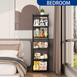 REGILLER 6 Wire Shelving Steel Storage Rack Adjustable Unit Shelves for Laundry Bathroom Kitchen Pantry Closet(Black,11.7" D x 16.8" W x 63" H) REGILLER