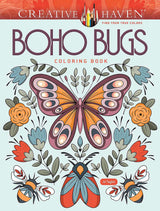 Creative Haven Boho Bugs Coloring Book (Adult Coloring Books: Insects) WoodArtSupply