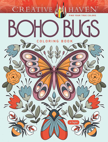 Creative Haven Boho Bugs Coloring Book (Adult Coloring Books: Insects) WoodArtSupply