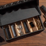 DGWJSU Pistol Rack Gun Safe, Real Wood Handgun Rack Holder for Gun Cabinet Accessories, Rustic Style Gun Rack Organizer for Nightstand, Gifts for Men DGWJSU