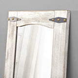 FirsTime & Co. Ivory Meredith Barn Door Standing Mirror, Full Length Leaning or Wall-Mounted Mirror, Wood Frame, 20 x 1.5 x 60 inches FirsTime