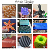 SAHVAIM PEO PET Build plate for Adventurer 5M/5M pro/Ender 3/3 Pro/Ender 3 S1/Ender 3 V2 Neo/Ender 3 Neo 3D Printer, Diamond PEO+Carbon Fiber PET Spring Steel Sheet 235 x 235 mm 3D Printer Platform. SAHVAIM