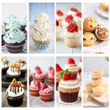 JOHO BAKING Nonstick Muffin Pan, Mini Cupcake Pan Set, Muffin Tins for Baking, 2 Pack, 12-Cup and 24-Cup, Gold JOHO BAKING