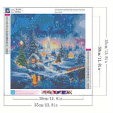 Winter Diamond Painting Kits for Adults,5D Diamond Art Kits for Adults Beginner,DIY Full Round Drill Diamond Diamond Dots Paintings Gem Art and Crafts Home Decor 13.8 x 13.8Inch GEMFAMILY