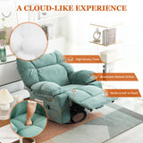 DYHOME Rocking Recliner Chair, Green Swivel Massage Rocker Recliner Chair with Heated, Electric Recliner Chairs for Adults, Modern Lazy Boy Single Lounge Sofa for Living Room,Bedroom, Nursery DYHOME