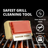 Grill Rescue BBQ Replaceable Scraper Cleaning Head, Bristle Free - Durable and Unique Scraper Tools for Cast Iron or Stainless-Steel Grates, Barbecue Cleaner (Replaceable Scraper Head) Grill Rescue