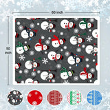 Touchat Sherpa Christmas Throw Blanket, Fuzzy Fluffy Soft Cozy Blanket, Fleece Flannel Plush Microfiber Blanket for Couch Bed Sofa (50" X 60", Snowman) Touchat