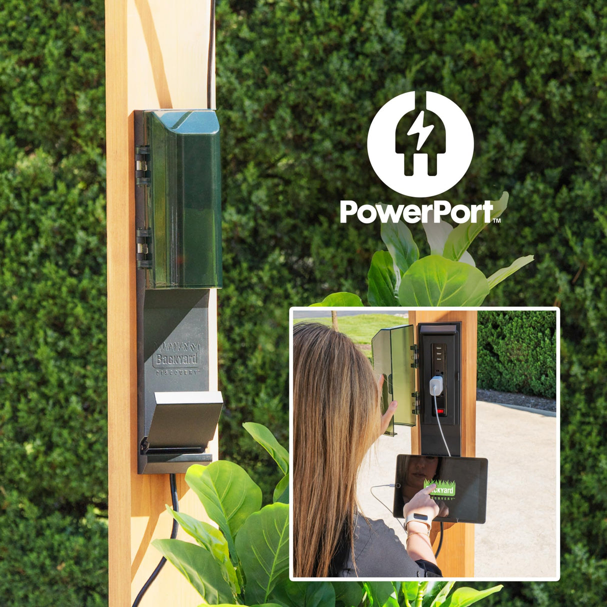 Backyard Discovery Brendan 12' x 10' Modern Cedar Wood Pergola Kit with Heavy-Duty Sun Shade Sail Screen Canopy, PowerPort, High-Wind Rating for Outdoor Patio, Garden, Deck, and Entertaining Backyard Discovery