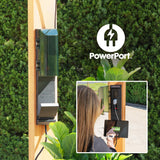 Backyard Discovery Brendan 12' x 10' Modern Cedar Wood Pergola Kit with Heavy-Duty Sun Shade Sail Screen Canopy, PowerPort, High-Wind Rating for Outdoor Patio, Garden, Deck, and Entertaining Backyard Discovery