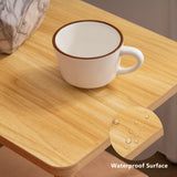 Apicizon 2 Tier End Table, Boho Side Table with Storage Shelf, Nightstand Bedside Table for Small Spaces, Bedroom, Living Room, Entryway, Farmhouse, Easy Assembly, Natural Apicizon