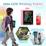 KTEBO® 2 Pack 10 Inch LCD Writing Tablet for Kids, Electronic Drawing Pad and Doodle Board for Ages 3-8, Birthday and Christmas Gifts for Boys and Girls (Pink & Blue) KTEBO