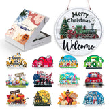 Walasis Welcome Sign for Front Door: 13pcs Interchangeable Christmas Winter Decor - Housewarming Gifts for New Home Seasonal Wreaths Outdoor Holiday All Season Decorations Walasis