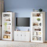 Tribesigns Modern White 6-Shelf Tall Bookcase Set of 2 for Stylish Home Storage Tribesigns