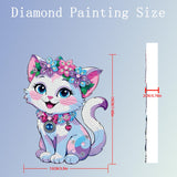 YIYIAH Diamond Art Cat Decor Statues Desk Placement Ornament - 5D Cartoon Diamond Painting Kits for Beginners - DIY Diamond Art Kit Full Round Drill Big Gem Art Cat Gifts for Women YIYIAH