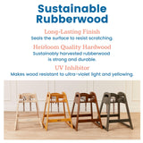 ECR4Kids ASATT High Chair, Toddler Chair, Antique White ECR4Kids