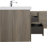 60" Floating Bathroom Vanity with Single Sink, Ash Grey, 2 Drawers, 2 Doors, Resin Top Basin，Easy to Install，for Bathroom，60 Bathroom Vanity，Floating Vanity Bathroom，Bathroom Sink Cabinet Generic