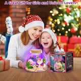 Fairy Garden Light Up Terrarium – DIY Craft Kit with LED for Girls Ages 4-8 | STEM & Art Gift for Kids, Ideal for Birthday or Holiday Ednzion