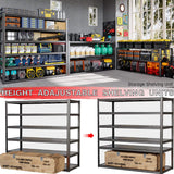 PMKES 60" Wide Heavy Duty Garage Shelving, 6 Tier Garage Storage Shelves, 3200 LBS Adjustable Industrial Shelving Unit, Commercial Metal Shelf Rack for Warehouse, Pantry, School, Shop PMKES