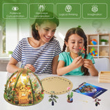 Taimimy DIY Miniature House Kit,Miniature Building Kits,Wooden Greenhouse Miniature Kit with Furniture & LED,Mini House Making Kit for Adults,Hobby Craft Home Decor Birthday Gifts Taimimy