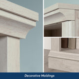 Sauder 5 Tier Book Shelf Wooden Bookcase Multipurpose Bookshelf for Home Office, Living Room, in Chalked Chestnut Sauder