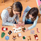 CiyvoLyeen Christmas Sewing Kit for Kids Felt Christmas Ornaments Craft Supplies DIY Activity for Girls and Boys Educational Sewing Gift for Child Set of 12 CiyvoLyeen