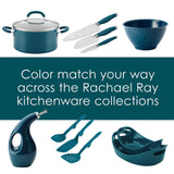 Rachael Ray Tools & Gadgets 2-Piece Nylon Turner Set, Marine Blue, 10" & 12" Spatula Set Rachael Ray