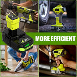 Upgraded 3.8Ah Replacement for Ryobi 18V Battery Lithium and Charger Compatible with Ryobi 18 Volt Battery ONE+ Plus P102 P103 P104 P105 P107 P108 P109 Cordless Tools TURPOW